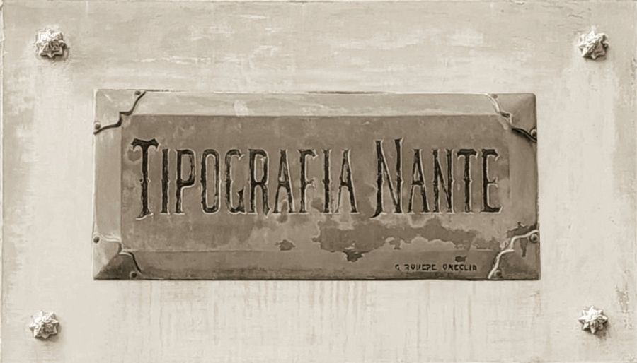 Targa storica della Tipografia Nante
